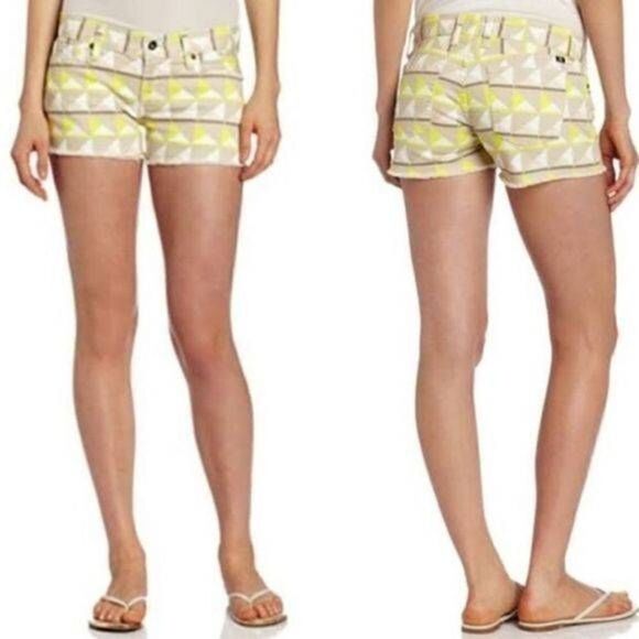 Lucky Brand Riley Shorts SZ 8/29 Geometric Summer - Picture 1 of 7